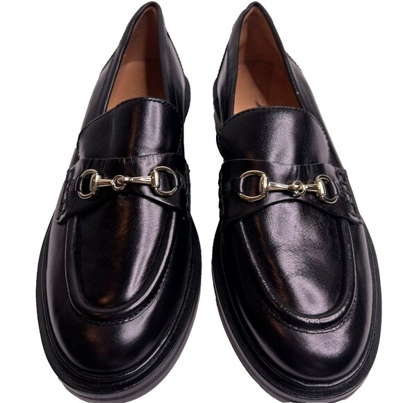 Madewell $158 The Vernon Bit Hardware Loafer Black Leather Size 9 NN868 - Picture 2 of 11
